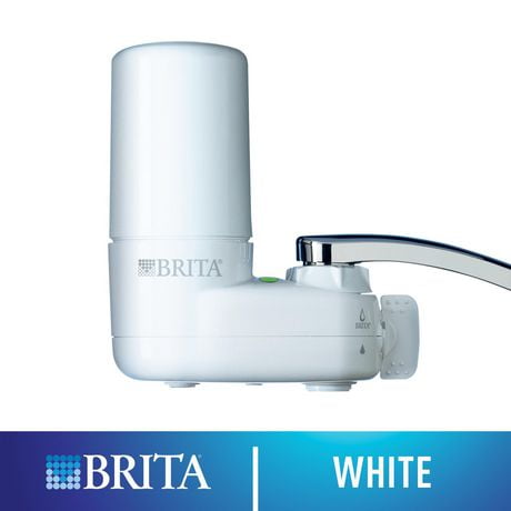 Brita Basic On Tap Faucet Water Filter System, White, Attaches easily with no tools