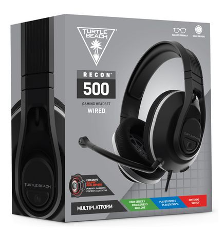 Turtle Beach Recon 500 Black Wired Multiplatform Gaming Headset For Xbox Series X/S, Xbox One, Ps5, Ps4 And Nintendo Black
