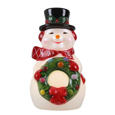 Mr. Christmas 12" Figurine moulée par soufflage, bonhomme de neige