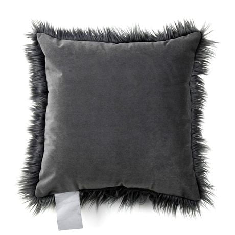 hometrends Plush Faux Fur Decorative Cushion