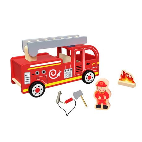Tooky Toy Fun and Educational Wooden Fire Truck
