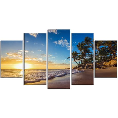 Design Art Paradise Tropical Island Beach Sunrise Modern Seashore ...