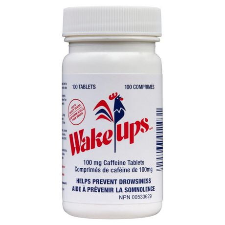 Wake ups Comprimes de cafeine de 100mg 100 Comprimes