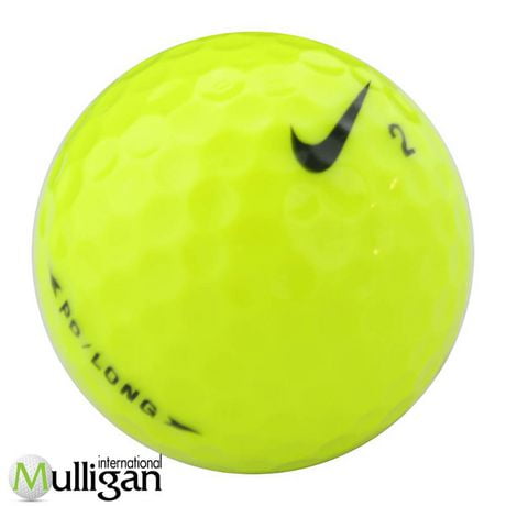 Mulligan - 12 Nike PD Long 4A Recycled Used Golf Balls, Yellow