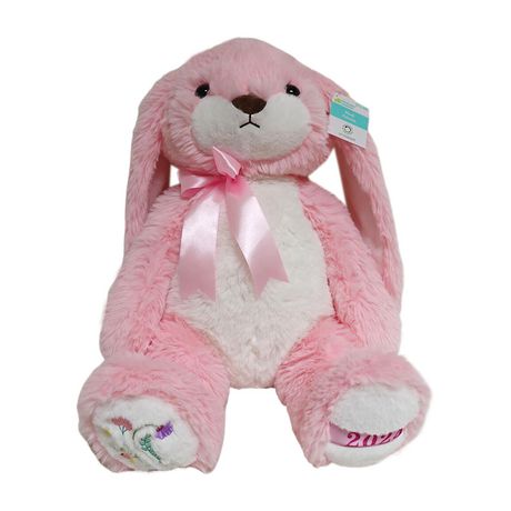 Way to Celebrate Large Plush Bunny With bow blue,20inch, Plush