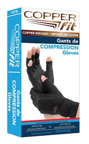 Copper Fit Compression Gloves Compression Gloves S M Walmart