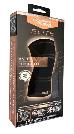 Copper Fit Elite Knee Sleeve L/XL, CF Elite Knee Sleeve 