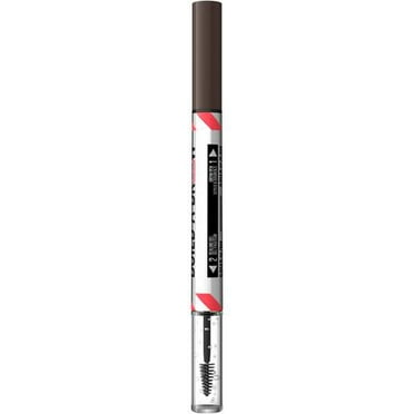 Maybelline New York 2-1 Build a Brow for real-looking full brows in 2 easy steps, Deep  Brown, 0.4 ml, -