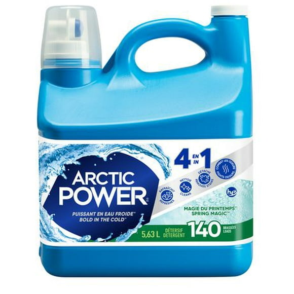 Arctic Power Liquid Detergent Spring Magic Cold Water 5.63L - 140 wash loads, Arctic Power detergent 140 WL.