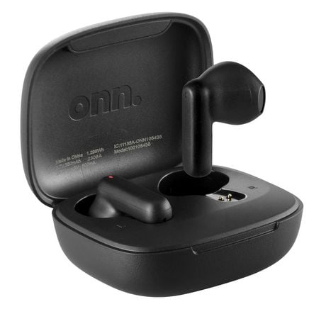 onn. Bluetooth In-Ear TWS Earphones with Charging Case, Up to 20 hours of playtime