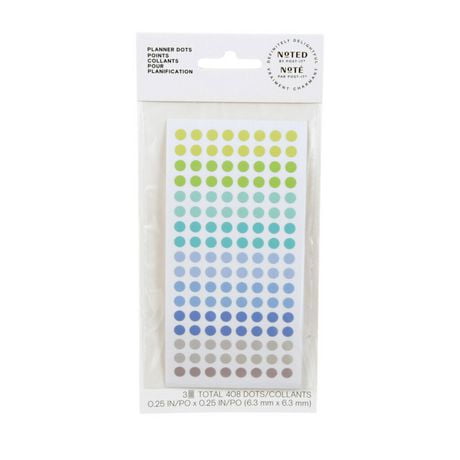 Post-it® Planner Dots NTD-PD-GB-EF, .25 in x .25 in (6.3 mm x 6.3 mm), Noted Plnner Dots NTD-PD-GB-EF