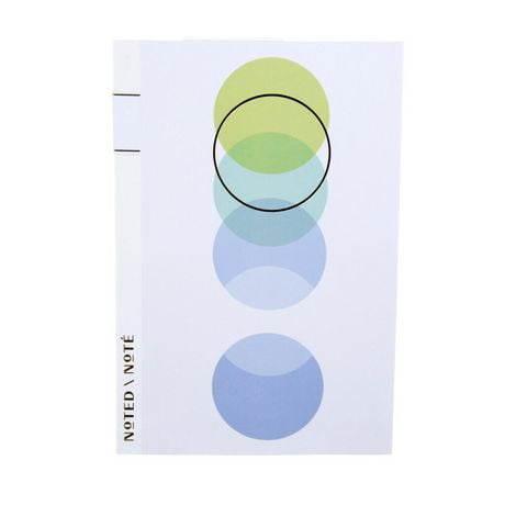 Noted by Post-it® Brand, Cool Circle Spectrum Notebook, 5.75 in x 8.5 in, 120 Pages, Noted Notebook NTD-N58-CCS-EF