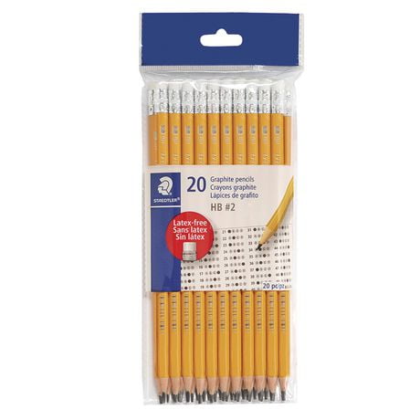 Staedtler Crayons d’écolier jaunes Crayons graphite jaune 20 pcs