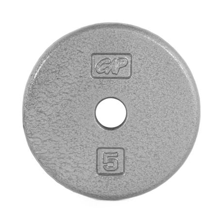 CAP Barbell Plaque de poids standard en fonte, 50 lb, gris