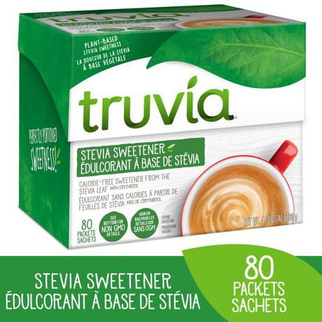 Truvia Calorie-Free Sweetener from the Stevia Leaf Sachets/Packets, 80 unités (carton de 160 g)