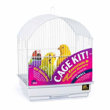 Prevue pet Round Top Bird Cage Starter Kit White