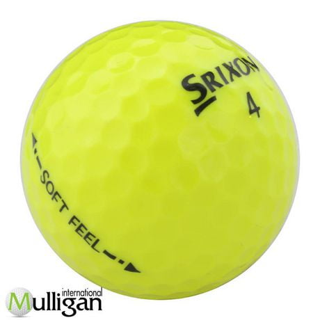Mulligan - 12 Srixon Soft Feel 4A Recycled Used Golf Balls, Yellow