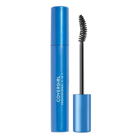 COVERGIRL Professional 3-in-1 Mascara, curved brush for volume, length & definition, hypoallergenic, suitable for sensitive eyes, 100% Cruelty-Free, No flaking