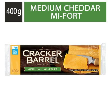 Cracker Barrel Cheese Medium Cheddar Coloured, 400g