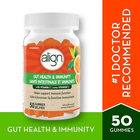 Gélifiés prébiotiques+probiotiques Align Santé intestinal/soutien immunitaire, agrumes 50 unités