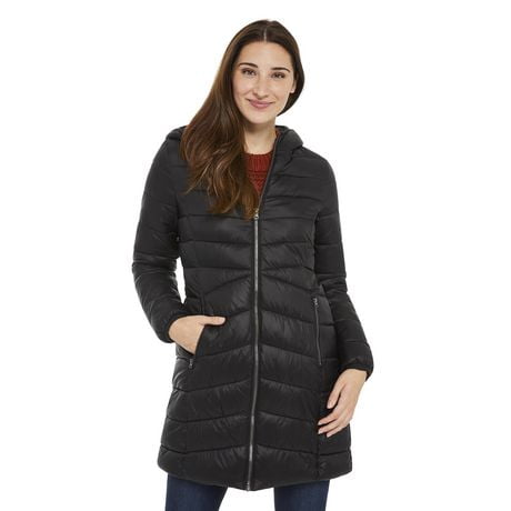 lightweight puffer jacket women's long