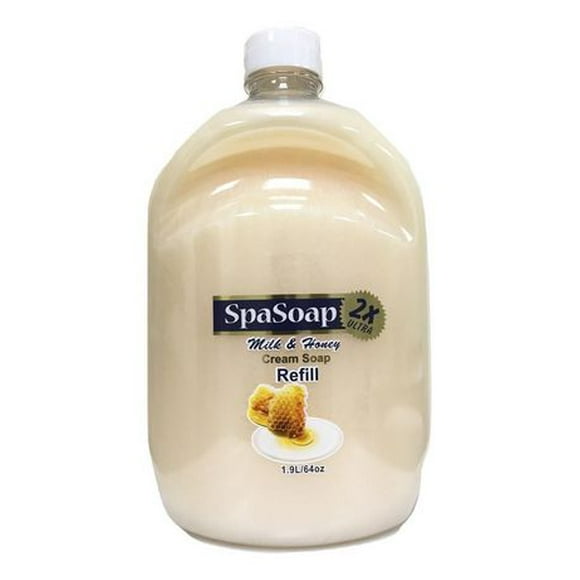 SpaSoap Ultra 2X Lait et Miel Savon Crème Recharge Recharge de savon liquide hydratant pour les mains