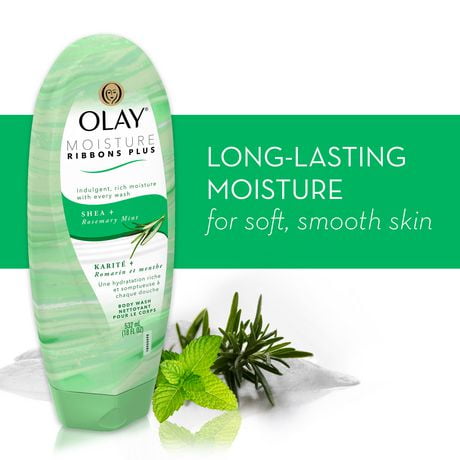 wash body ribbons moisture olay rosemary shea mint plus