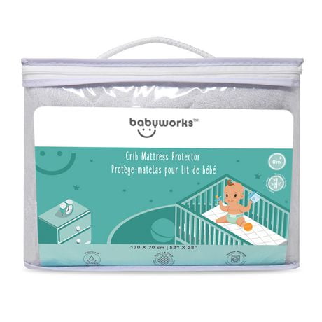 Baby Works™ Quilted & Fitted Bamboo Crib Mattress Protector