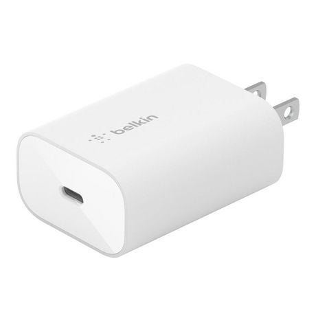 Belkin Wall Charger 25W USB-C Power Delivery with PPS White, 25W CHARGER White