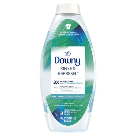 Downy Rinse & Refresh Laundry Odour Remover and Fabric Softener, Cool Cotton, Safe On All Fabrics, HE Compatible, 70 Loads, 1.41 L