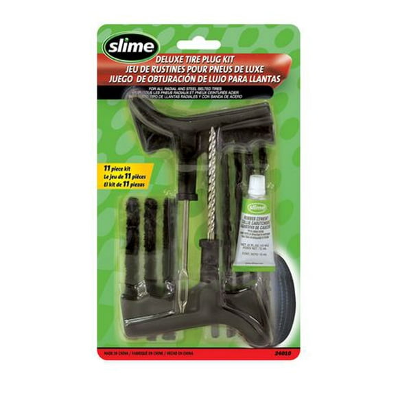 Slime Pistol Grip Tire Plug Kit, Repairs punctures on all tubeless tyres