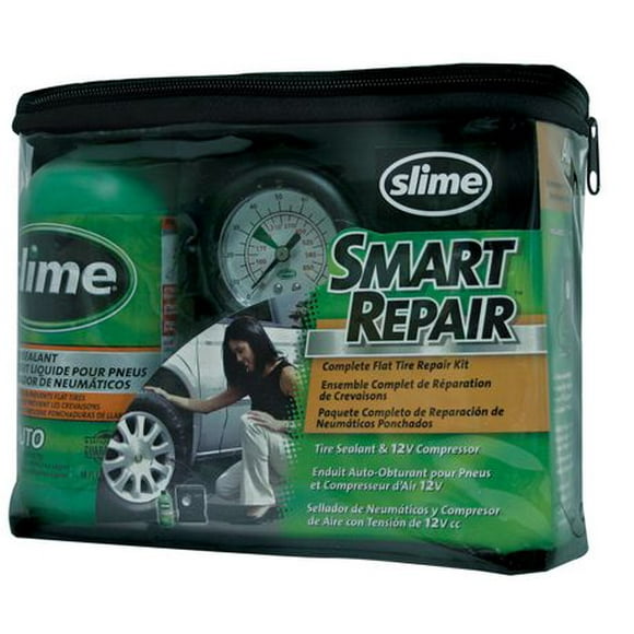 Slime Smart Repair Tire Kit, Repairs and inflates tyres