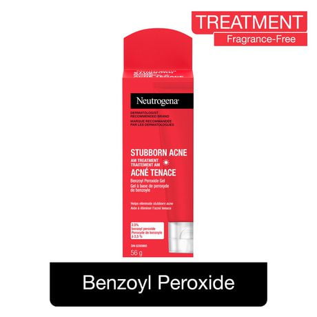 Neutrogena Traitement AM Acné tenace - Poussée d'acné, Peroxyde de benzoyle, Sans parfum 56g