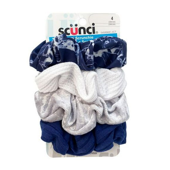 Scunci Navy Scrunchies, 4 Pk Navy Scrunchies