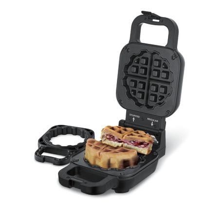 Salton Stuffed Belgian Waffle Maker WM2105, Removable Stuffing Accessory