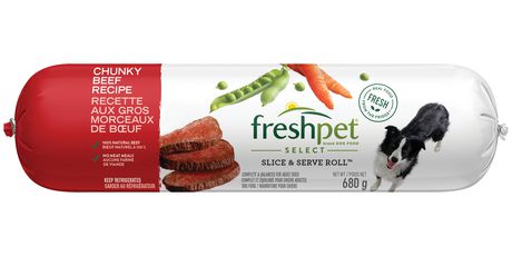 Freshpet Select Chunky Beef Recipe with Vegetables and Brown Rice