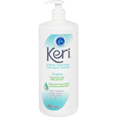 Keri Original Fragrance Free Lotion 900mL, With 3 essential moisturizers.
