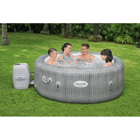 SaluSpa Honolulu 6-Person Inflatable Hot Tub 77" x 28" With Soothing Bubble Massage, 77 x 28"  Spa