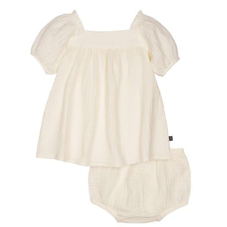 Modern Moments by Gerber - Dress+Diaper Cover - Cream, Sizes: 0-3M to 24M