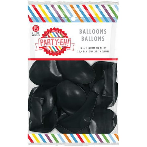 Party-Eh! Ballons en latex 15 ballons noir