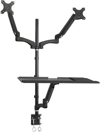 TygerClaw Gas Spring Sit-Stand Workstation for Dual Monitors | Walmart ...