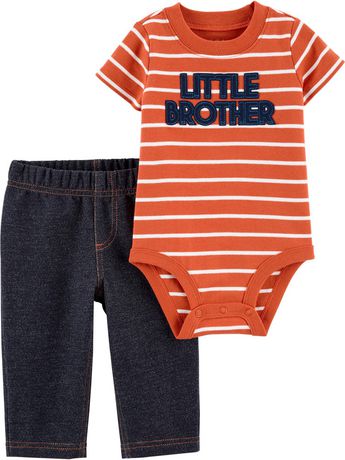 Child of Mine made by Carter's Infant Boys' Body Suit Pant Set-Lil Bro ...