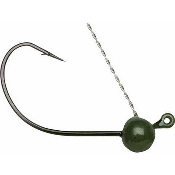 VMC WWJ116-GNPPK Wacky Weedless Jig 1/0 Size, 1/16oz, Green Pumkin 4Pk, Wacky Weedless Jig, Green Pumkin