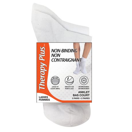 Therapy Plus Non-Binding Ankle Sock 2pk | Walmart Canada