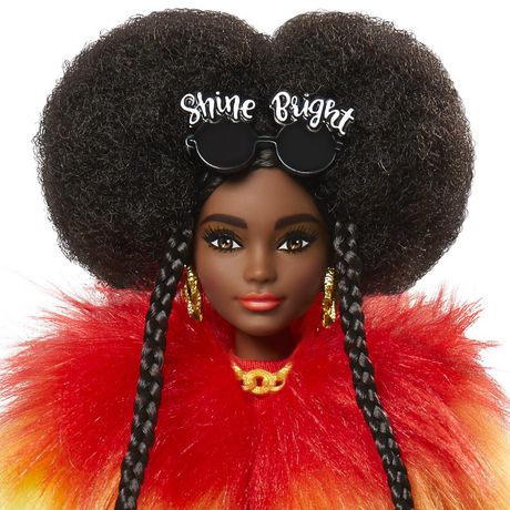 Barbie Extra Doll in Furry Rainbow Coat with Pet Poodle | Walmart Canada