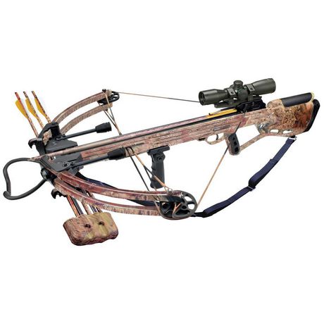 onlinestore buying CROSSBOW w/ 2 Red LASERS-FISHING REEL-2 ARROWS