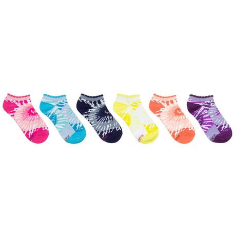 Robeez - Girls, Kids No Show Socks - Athletic Low-Cut Ankle Socks - Tie Dye