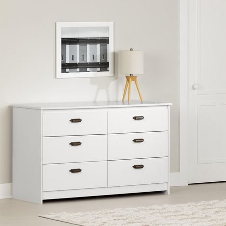 South Shore Hulric 6-Drawer Double Dresser White