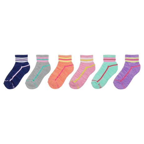 Robeez - Girls, Kids Free Run Quarter Socks - Athletic Socks - Multi Colour