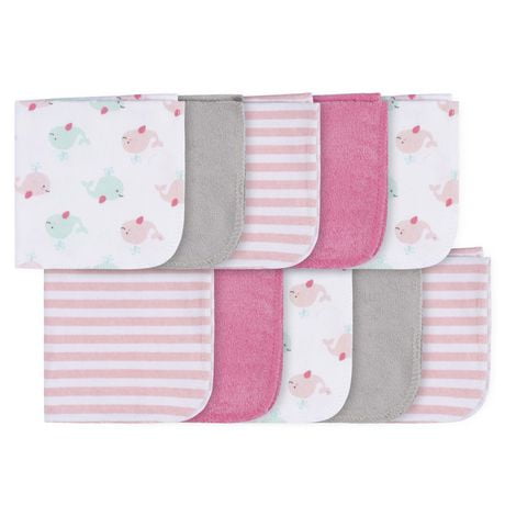 Parent's Choice 10-Pack Washcloth Set, Girls, Pack of 10